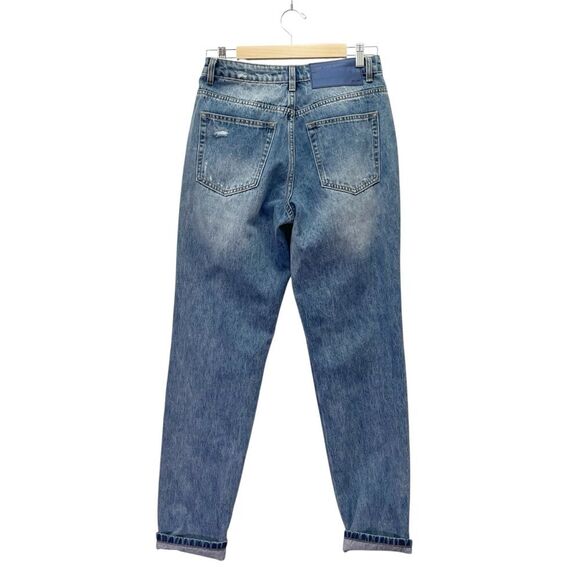 NWT One Teaspoon 1982s High Waist Barrel Jeans in Blue Love Medium Wash Size 26 - Picture 3 of 15